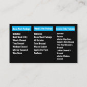 Carte De Visite Élégant Black Blue Mobile Auto Lavage de voiture D (Dos)