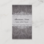 Carte de visite élégant Black Damask (Dos)
