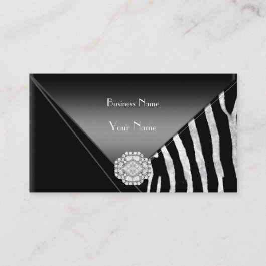 Carte de visite Elegant Black Diamond Jewel (Devant)