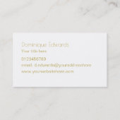 Carte De Visite Élégant Black Enk Custom Gold Professionnel (Dos)