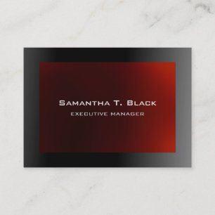 Carte De Visite Élégant Black Grey Red Directeur exécutif