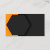 Carte De Visite Elegant Black Hexagon (Dos)