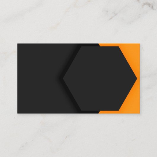 Carte De Visite Elegant Black Hexagon (Devant)