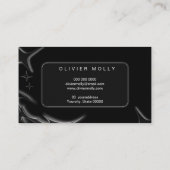 Carte De Visite Elegant Black Marble Luxury Business Card (Dos)