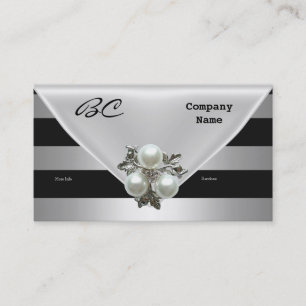 Carte de visite Elegant Black Pearl Jewel