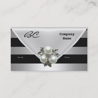 Carte de visite Elegant Black Pearl Jewel