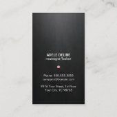 Carte De Visite Élégant Black Pink Cupcake Sweet Bakery Boutique (Dos)