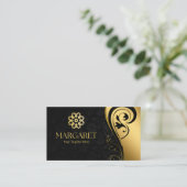 Carte De Visite Elegant Black Professional Business Card (Debout devant)