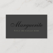 Carte De Visite Élégant Black Professional Médias sociaux (Devant)