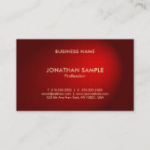 Carte De Visite Elégant Black Red Damask Professional Luxury Cool (Dos)