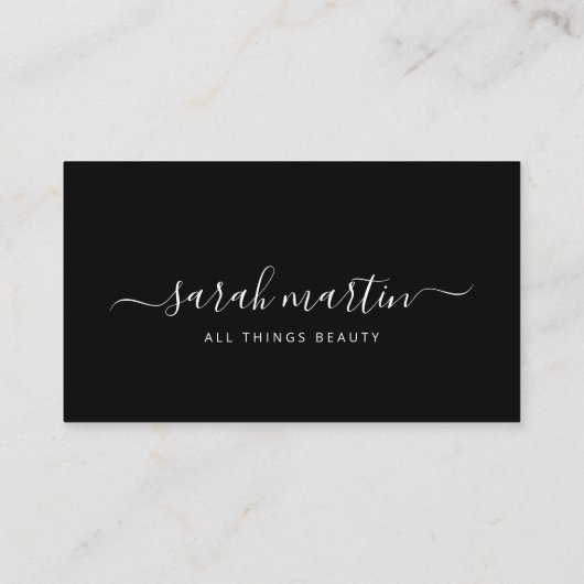 Carte De Visite Élégant Black Social Media Icons Moderne (Dos)