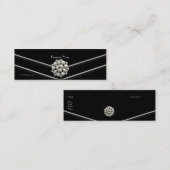 Carte de visite Elegant Black White Pearl Jewel (Devant / Derrière)