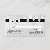 Carte De Visite Élégant blanc épais Parties scintillant Drift Créd (Dos)