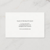 Carte De Visite Elégant Blanc Faux Gold Stripes Beauty Consultant (Dos)