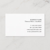 Carte De Visite Elégant Blanc Gris Faux Gold Line Attorney (Dos)