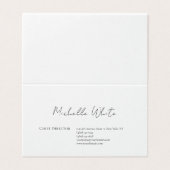 Carte De Visite Élégant Blanc Moderne Professionnel Simple (Extérieur déplié)