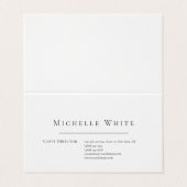 Carte De Visite Élégant Blanc Moderne Professionnel Simple (Extérieur déplié)
