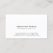 Carte De Visite Élégant blanc moderne propreté de la peau (Dos)