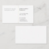 Carte De Visite Élégant Blanc Or Simple Entreprise Simple (Devant / Derrière)