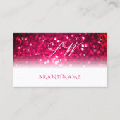 Carte De Visite Élégant blanc rose Parties scintillant Parkling In (Devant)