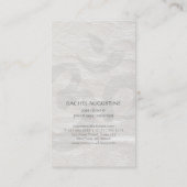 Carte De Visite Élégant blanc & vert Lotus Yoga Instructeur Script (Dos)