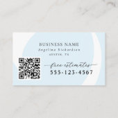 Carte De Visite Elégant Bleu Blanc Services De Nettoyage Moderne (Dos)