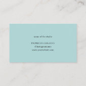 Carte De Visite Élégant bleu clair blanc Lotus Yoga Instructeur (Dos)