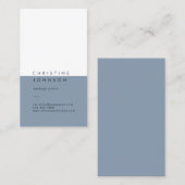 Carte De Visite élégant bleu clair et blanc (Devant / Derrière)