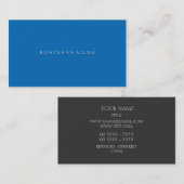 Carte De Visite Élégant bleu éblouissant (Devant / Derrière)