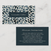 Carte De Visite Elégant bleu marine Instructions modernes de post- (Devant / Derrière)