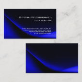 Carte De Visite Elégant Bleu Moderne Impressionnant tendance (Devant / Derrière)