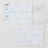 Carte De Visite Élégant bleu - potelé (Devant / Derrière)