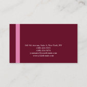 Carte De Visite Élégant bleu rose professionnel moderne (Dos)
