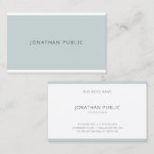 Carte De Visite Elégant bleu vert élégant Modèle moderne tendance (Devant / Derrière)