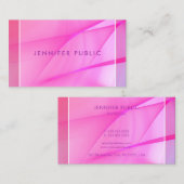Carte De Visite Elégant bleu violet rose Modèle moderne tendance (Devant / Derrière)