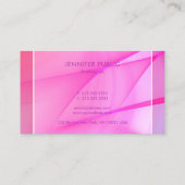 Carte De Visite Elégant bleu violet rose Modèle moderne tendance (Dos)