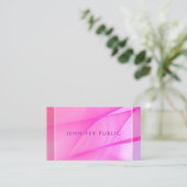 Carte De Visite Elégant bleu violet rose Modèle moderne tendance (Debout devant)