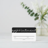 Carte De Visite Élégant Bloc de Couleurs de Script Noir Blanc Rend (Debout devant)