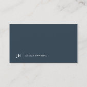 Carte De Visite Élégant bloc moderne Indigo Navy Blue Professional (Dos)