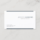 Carte De Visite Élégant bloc moderne Indigo Navy Blue Professional (Devant)