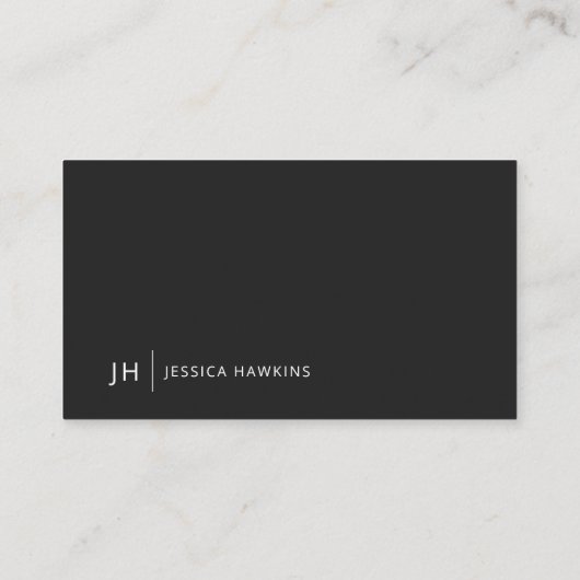 Carte De Visite Élégant bloc moderne Noir Noir Professional (Dos)