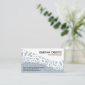 Carte De Visite Elégant Blue Dancing Numbers Libraire (Debout devant)