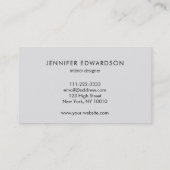 Carte De Visite Elegant blue teal watercolor splatter professional (Dos)