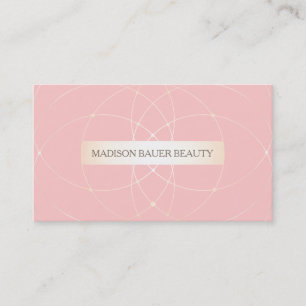 Carte De Visite Elégant Blush Pink Gold Beauty Stylist