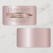 Carte De Visite Élégant Blush Pink Gold Parties scintillant Esthét (Devant / Derrière)