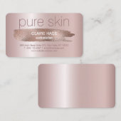 Carte De Visite Élégant Blush Pink Gold Parties scintillant Esthét (Devant / Derrière)