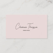 Carte De Visite Élégant Blush Rose Grey Médias sociaux (Dos)