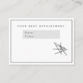 Carte De Visite Élégant Bobby Pins - Coiffeur Rendez-vous (Dos)