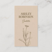 Carte De Visite Elégant boho botanique pastel terthy QR code (Devant)