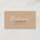 Carte De Visite Elegant Boho Chic Script code QR (Dos)